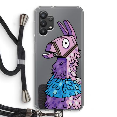 Lama: Samsung Galaxy A32 5G Transparant Hoesje met koord
