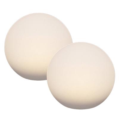 Solar bol lamp - 2x - kunststof - D30 cm - warm wit - tuinverlichting
