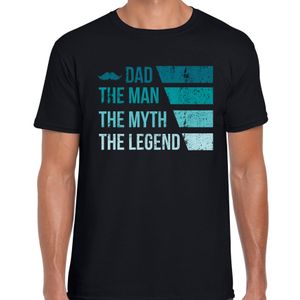 Dad the legend cadeau t-shirt zwart voor heren - Vaderdag