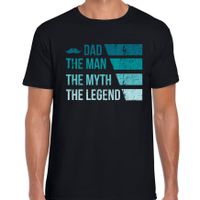 Dad the legend cadeau t-shirt zwart voor heren - Vaderdag - thumbnail