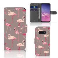 Samsung Galaxy S10e | Telefoonhoesje | Met pasjeshouder | Flamingo