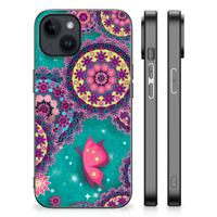 iPhone 15 Plus Leuk Telefoonhoesje Cirkels en Vlinders