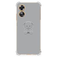 OPPO A17 Stevig | Bumper Hoesje | Grijs Baby Olifant