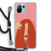 Woke up like this: Xiaomi Mi 11 Lite Transparant Hoesje met koord