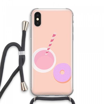 Donut: iPhone XS Max Transparant Hoesje met koord