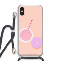 Donut: iPhone XS Max Transparant Hoesje met koord