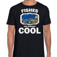 Dieren vis t-shirt zwart heren - fishes are cool shirt - thumbnail