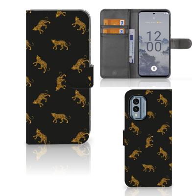 Telefoonhoesje | Met pasjeshouder | voor Nokia X30 Leopards