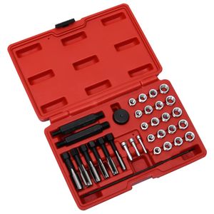 VidaXL 33-delige gloeibougie schroefdraadreparatieset m8 m10 m12