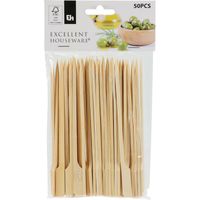 50x Bamboe houten sate prikkers/stokjes 15 cm