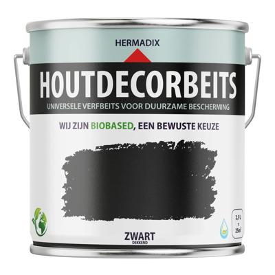 Hermadix Houtdecor Verfbeits - Zwart