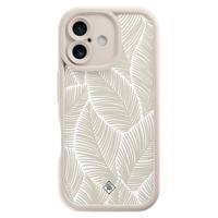 iPhone 16 beige case - Palmy leaves beige