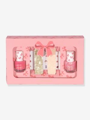 Set van 2 nagellak+ nagelvijl en stickers KONGES SLOJD rozen