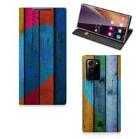 Samsung Galaxy Note 20 Ultra Book | Wallet Case | Wood Heart - Cadeau voor je Vriend