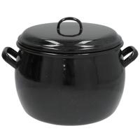 Gerimport kook / soeppan - zwart - D24 cm - 9 ltr - alle warmte bronnen - emaille