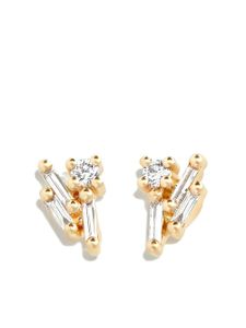 Suzanne Kalan puces d'oreilles Classic Eva en or 18ct pavées de diamants