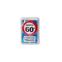 Happy Birthday kaart met button 60 jaar   -
