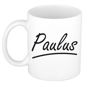 Paulus voornaam kado beker / mok sierlijke letters - gepersonaliseerde mok met naam - Naam mokken