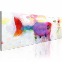 Schilderij - Gekleurde Vis, hoogwaardige print op canvas, wanddecoratie,  1luik - thumbnail