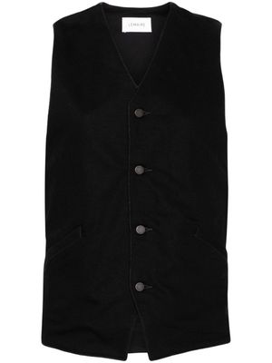 LEMAIRE gilet à boutonnière - Noir