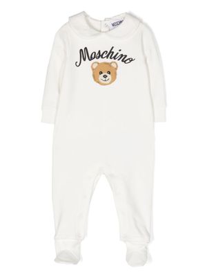 Moschino Kids pyjama à logo brodé - Blanc