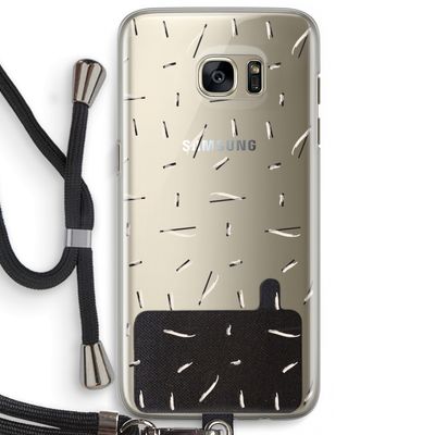 Hipster stripes: Samsung Galaxy S7 Edge Transparant Hoesje met koord