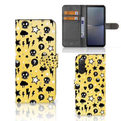 Telefoonhoesje met Naam Sony Xperia 10 V Punk Geel Telefoonhoesje met Naam Sony Xperia 10 V Punk Geel