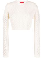 Cashmere In Love Ria crochet-knit jumper - Blanc