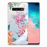 Samsung Galaxy S10 Plus | TPU Hoesje | Bird Flowers