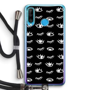 Eye pattern #3: Huawei P30 Lite Transparant Hoesje met koord