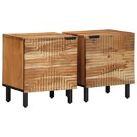 Nachtkastjes 2 stuks 40x33x46 cm Massief hout Acacia