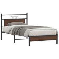 Bedframe zonder matras bewerkt hout bruin eikenkleur 100x200 cm