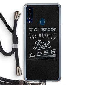 Risk loss: Samsung Galaxy A20s Transparant Hoesje met koord