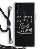 Risk loss: Samsung Galaxy A20s Transparant Hoesje met koord