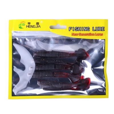 HENGJIA SO0215P 5 stuks 7.5cm/5.5g schroef staart zachte vissen lokken kunstmatig lokaas