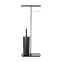 Brabantia MindSet Toiletbutler - toiletrolhouder - toiletborstelhouder - gesloten - plateau - mineral infinite grey 303869