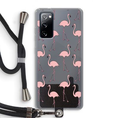 Anything Flamingoes: Samsung Galaxy S20 FE / S20 FE 5G Transparant Hoesje met koord