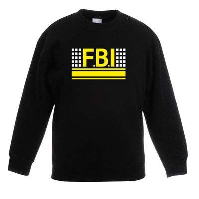 Politie FBI logo sweater zwart voor kinderen