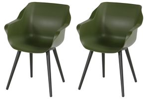 Set van 2 - Hartman Sophie Studio dining armstoel - Moss green