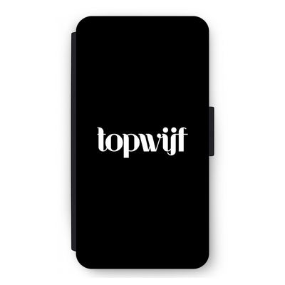 Topwijf Zwart: iPhone 12 mini Flip Hoesje