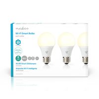 Nedis SmartLife LED Bulb | Wi-Fi | E27 | 800 lm | 9 W | Warm Wit | 2700 K | Android / IOS | A60 | 3 Stuks - WIFILW32WTE27 - thumbnail