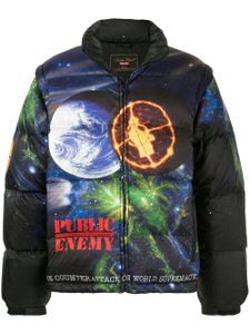 Supreme x Undercover x Public Enemy puffy jacket - Bleu