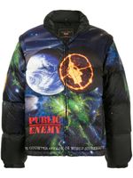 Supreme x Undercover x Public Enemy puffy jacket - Bleu