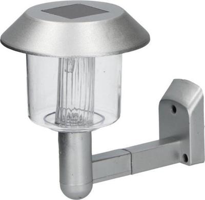 Grundig wandlamp solar led 14 x 9,5 x 12 cm staal zilver
