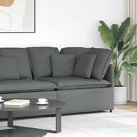 Modulaire hoekbank met kussens 100 cm donkergrijs