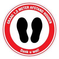 Pictogram Voeten afstand houden 10cm