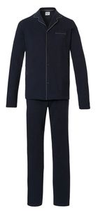 Ten Cate Herenpyjama doorknoop blauw