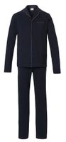 Ten Cate Herenpyjama doorknoop blauw