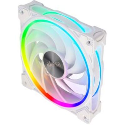 Akasa SOHO AR Computer behuizing Koelplaat/radiatoren 12 cm Transparant, Wit 1 stuk(s)