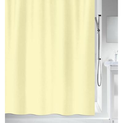 MSV Douchegordijn - licht geel - gerecycled polyester - 180 x 200 cm - wasbaar